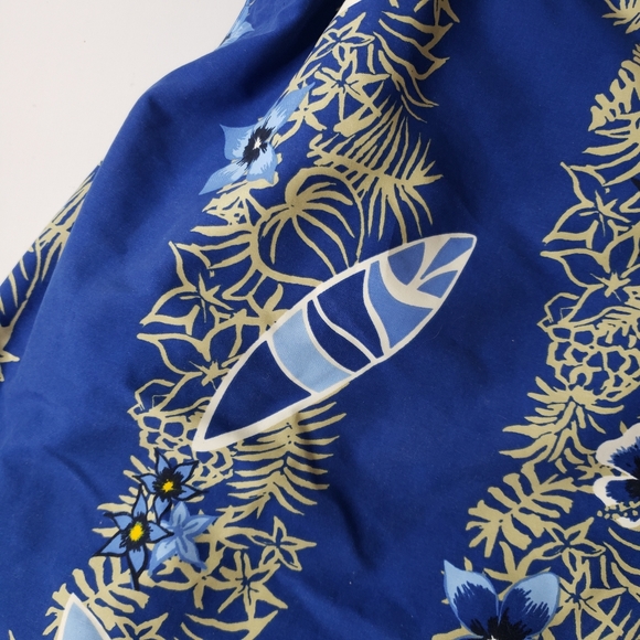 First Wave Hawaiian Print Retro Tropical Board Shorts Vacation Cruise Tropical L - Picture 3 of 14